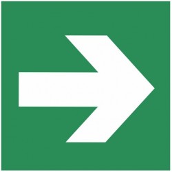 Autocollant Flèche directionnelle 90° A090