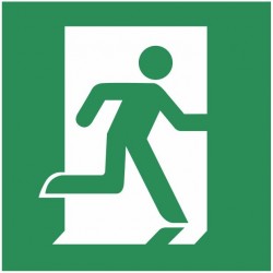 Panneau ISO 7010 E002 – Sortie de secours droite