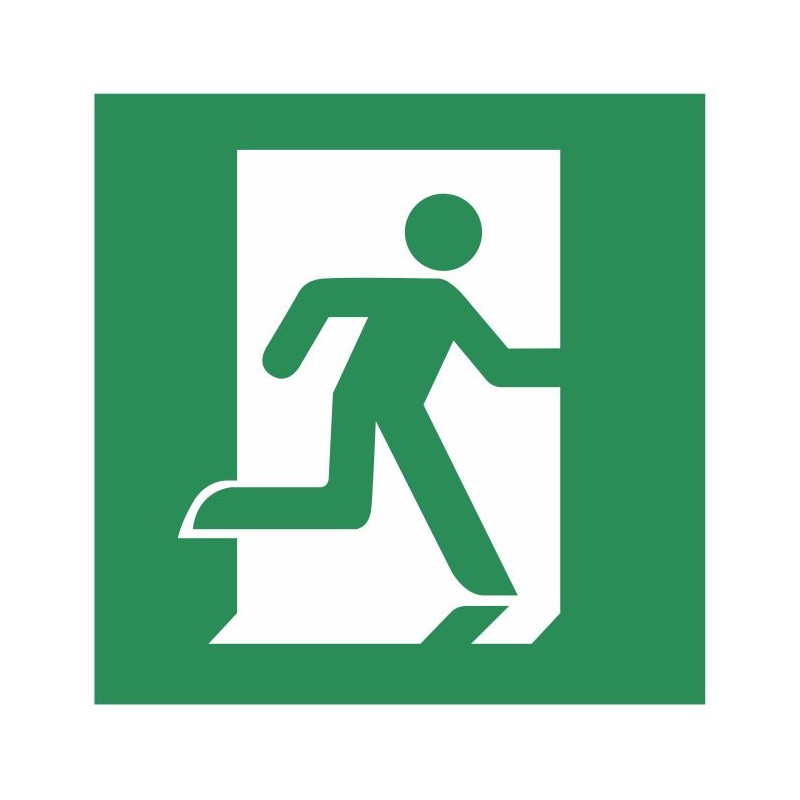 Panneau Sortie De Secours droite E002 Sticker Communication