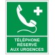 Autocollant téléphone réservé aux urgences