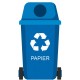 Autocollant poubelle recyclage papier