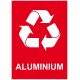 Autocollant poubelle recyclage aluminium