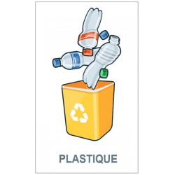 Panneau poubelle plastique