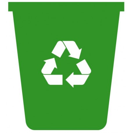 Panneau poubelle recyclage signalétique - Sticker Communication