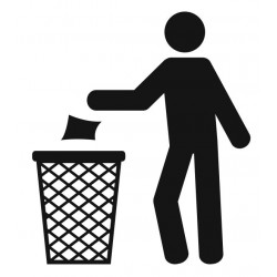 Panneau poubelle recyclage papier