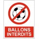 Panneau ou autocollant ballon interdit