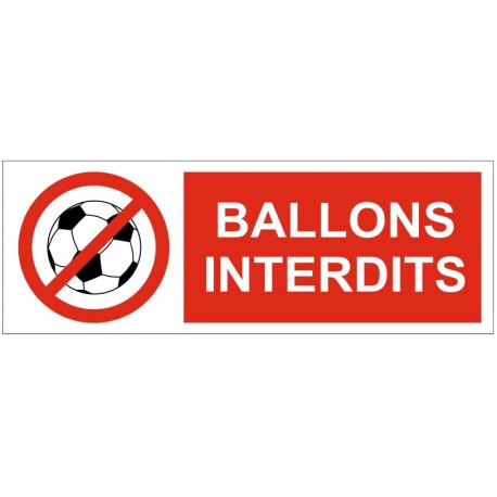 Panneau ou autocollant ballons interdits
