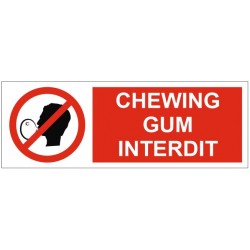 Panneau ou autocollant chewing-gum interdit (REFE602)