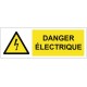 Panneau ou autocollant danger électrique
