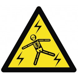 Panneau danger de mort electrique