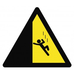 Panneau autocollant danger de chute picto (REFE501)