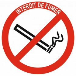 Pictogramme avec sigle interdit de fumer (REFQ151)