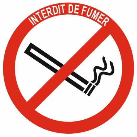 Pictogramme avec sigle interdit de fumer 