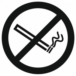 Panneau zone non fumeur coloris noir (REFQ161)
