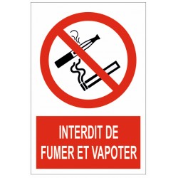 Panneau signalétique zone non fumeur (REFQ165)