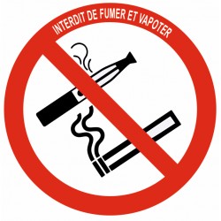 Panneau ou autocollant zone non fumeur