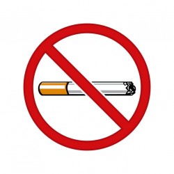 Panneau signalétique non fumeur symbole