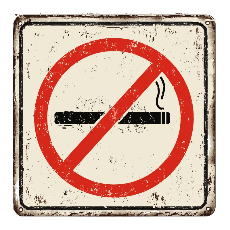 Autocollant défense de fumer - Sticker décret zone non fumeur - ref 100219  - Stickers Autocollants personnalisés