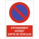 Panneau stationnement interdit sortie de véhicules