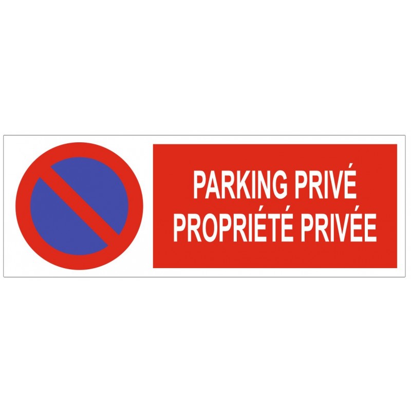 Panneau parking privé - propriété privée (REFF028)