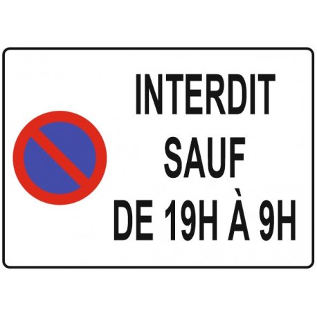 Panneaux d'interdiction rectangulaires Stationnement interdit