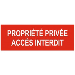 Panneau propriété privée accès interdit logo