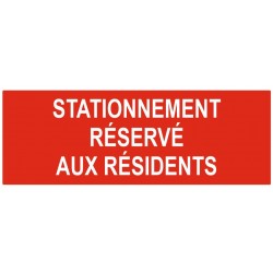 Panneau stationnement réservé aux résidents (REFAB110)