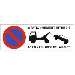 Panneau stationnement interdit fourrière (REFAB132)