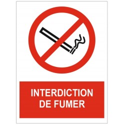 Panneau interdiction de fumer sigle (REFAB160)