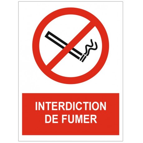 Panneau interdiction de fumer sigle