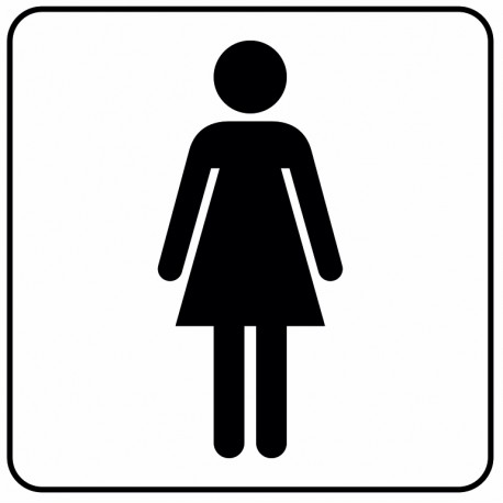 Aucollant WC femmes direction droite