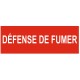 Panneau défense de fumer