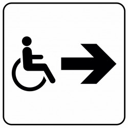 Aucollant WC handicapés direction droite