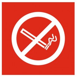 Panneau logo interdiction de fumer rouge