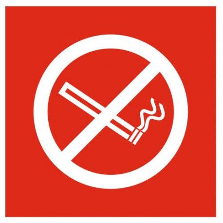 Panneau logo interdiction de fumer rouge