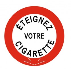 Panneau pictogramme éteignez votre cigarette
