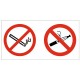 Panneau défense de vapoter et/ou de fumer pictogramme