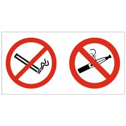Panneau défense de vapoter et/ou de fumer