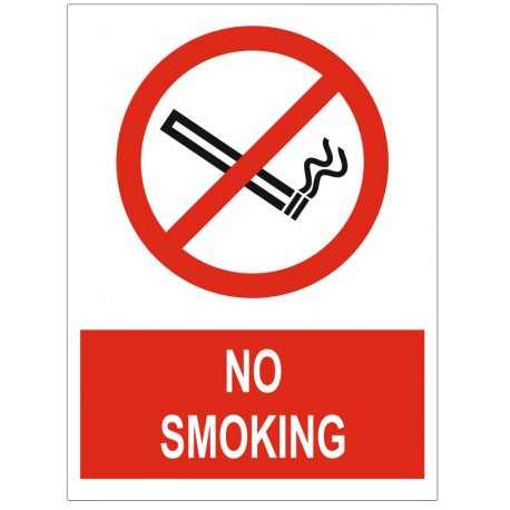 Panneau No smoking etiquette