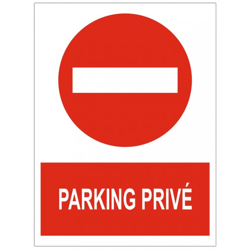 Panneau parking privé logo