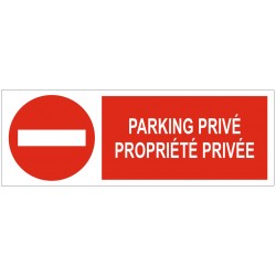 Panneau parking privé propriété privée