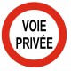 Panneau voie privée