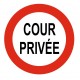 Panneau cour privée