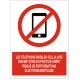 Panneau les téléphones mobiles doivent être en position Silence