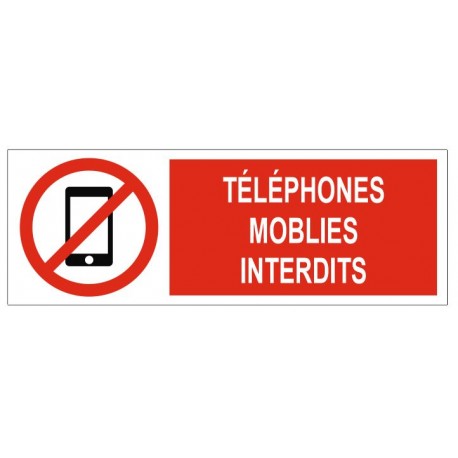 Panneau téléphone mobiles interdits