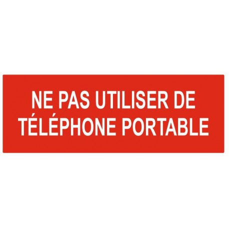 Panneau ne pas utiliser de téléphone portable