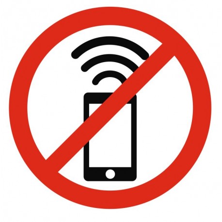 Panneau ou affiche téléphone portable interdit