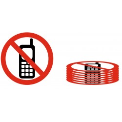 Lot Panneau téléphone portable interdit