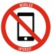 Panneau téléphone mobiles interdits