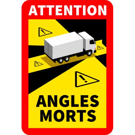 Panneau autocollant Angle mort camion